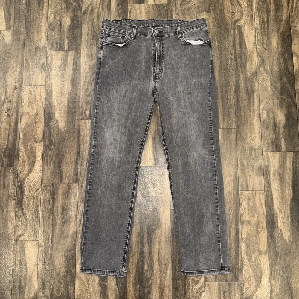 Levi's 541 Slim Fit Straight Leg Dark‎ Wash Grey Denim Jeans Men's Size 38x32